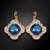 Auskarai "Nostalģija III (Bermuda Blue)" su Swarovski™ kristalais